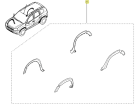 Jogo de Moldura do Paralama para Renault Oroch 2023 até 2025 - Cod. 7702271447